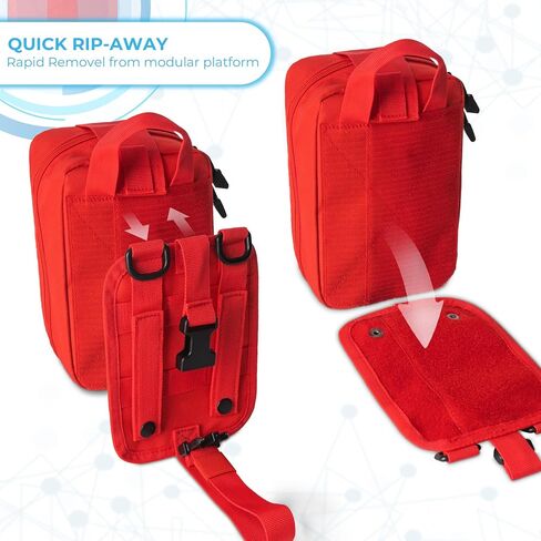 Omutan Medical Tactical Molle Pouches Empty First Aid EMT Bag Large Capacity IFAK Pouch Rip-Away Med Kit, Includes Cross Patch in Saudi Arabia
