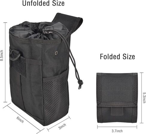 Tactical Molle Dump Pouch Drawstring Magazine Utility Pouch Foldable Durable Storage Belt Pouch in Saudi Arabia