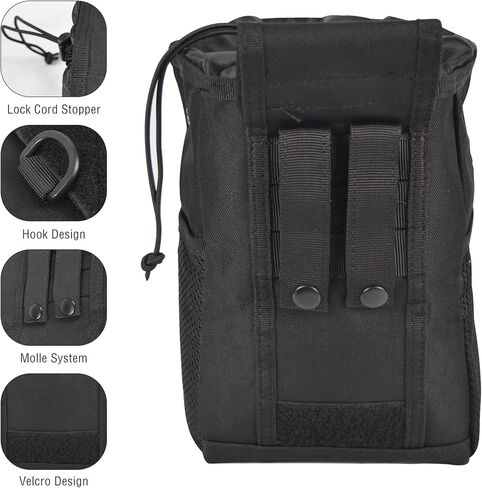 Tactical Molle Dump Pouch Drawstring Magazine Utility Pouch Foldable Durable Storage Belt Pouch in Saudi Arabia