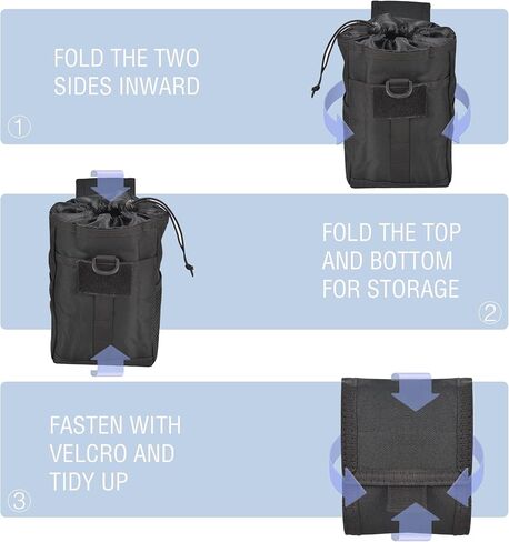 Tactical Molle Dump Pouch Drawstring Magazine Utility Pouch Foldable Durable Storage Belt Pouch in Saudi Arabia
