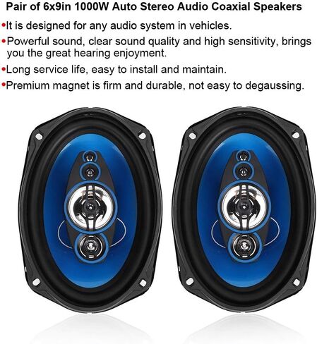 1000 واط زوج من السيارات سيارة HiFi ستيريو الصوت مكبرات الصوت المحورية مكبر الصوت TP 6971 6x9in in Kuwait