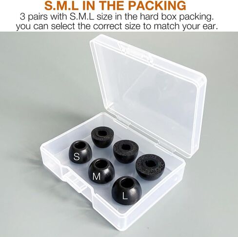 Replacement Foam Ear Tips for JBL Live Pro 2 / JBL Tune Buds/JBL Tune Buds 2/JBL Vibe Buds/JBL Live Beam 2 & 3 / JBL Tour Pro 2 & 3 / Technics EAH-AZ100 Earbuds, Ultimate Comfort, 3 Pairs in Saudi Arabia