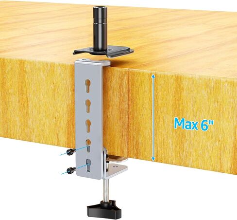 Freelift Desk C-Clamp Extension for Max 6 inch Thick Desktops, Monitor Mount C-Clamp Base, Fits MU8011B/MU8012B/MU8013B/MU8014B/MU8011W/MU8012W/MU8013W/MU8014W, Black in Saudi Arabia