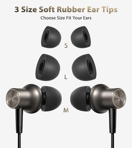 iMangoo USB C Ear Buds Wired Headphone, 90° Angled Plug in USBC Headphones Wire Earbuds Corded Earphones with Microphone for Apple iPhone 17 16 15 Air for Samsung Android Laptop Computer Gunmetal in Saudi Arabia