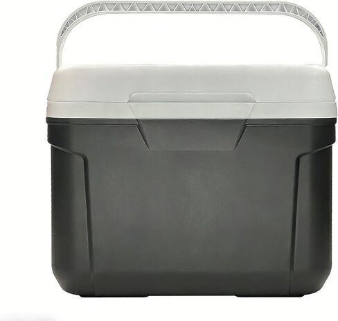 30qt Large Capacity Portable Cooler with Double Cup Holder, Durable, Suitable for Outdoor Activities, Family Gatherings, Travel, Gray in Saudi Arabia