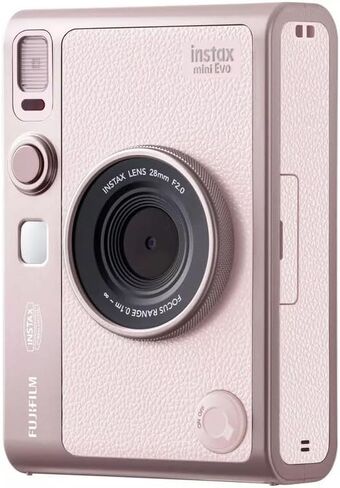 كاميرا Fujifilm Instax Mini EVO Hybrid الفورية (زهرية لطيفة) + Fuji Instax-Mini Film 40 عرضًا + بطاقة ذاكرة سعة 32 جيجابايت + حقيبة Mini-Evo مخصصة وحزمة ملحقات in Kuwait