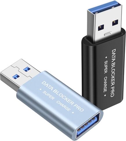 XMSJSIY USB Data Blocker USB Type-A 3.0 Data Defender فقط للشحن السريع والحماية ضد العصير، محول آمن يرفض القرصنة للهواتف الذكية والأجهزة اللوحية وأجهزة الكمبيوتر المحمولة - قطعتان in Saudi Arabia