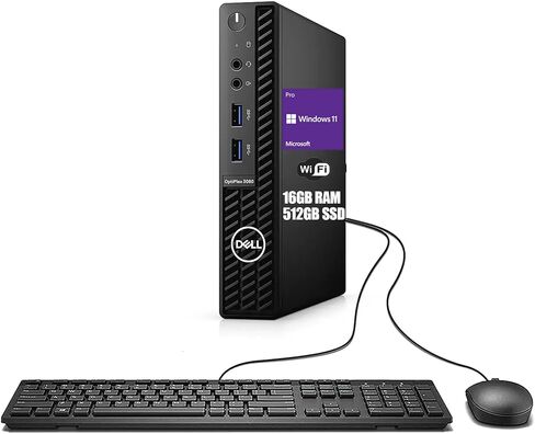 كمبيوتر مكتبي صغير طراز OptiPlex 3080 من Dell، رباعي النواة i3-10100 بسرعة 3.6 جيجا هرتز يصل إلى 4.3 جيجا هرتز، وذاكرة وصول عشوائي DDR4 سعة 16 جيجا بايت، ومحرك أقراص SSD سعة 512 جيجا بايت، وHDMI، ولوحة مفاتيح وماوس، وواي فاي، وBT، ونظام التشغيل Windows 11 in Kuwait