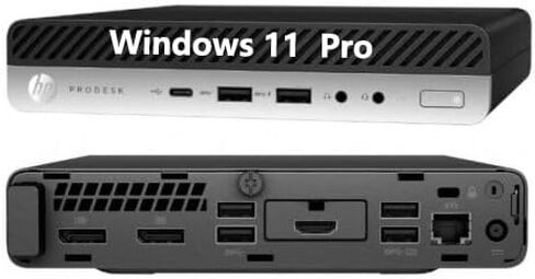كمبيوتر HP ProDesk 600 G4 Mini Business Desktop، Windows 11 Pro، Intel Core i5-8500T، 8 جيجا DDR4 SDRAM، 256 جيجا SSD، USB WiFi، USB Bluetooth، لوحة مفاتيح وماوس (متجدد) in Saudi Arabia