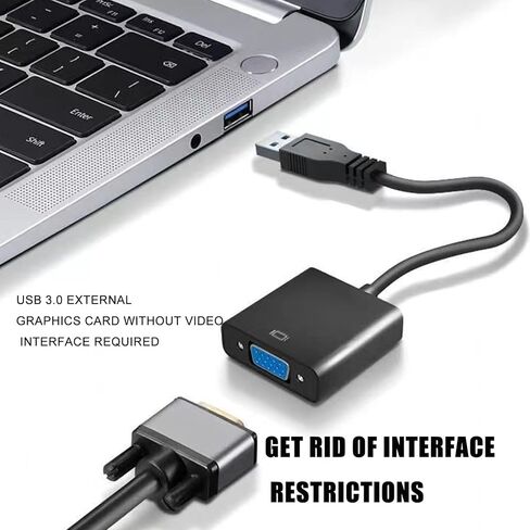USB3.0 إلى محول VGA 1080P محول لأجهزة الكمبيوتر المحمول شاشة كمبيوتر شخصي العارض إخراج الفيديو دونغل مراقب العارض محول in Kuwait