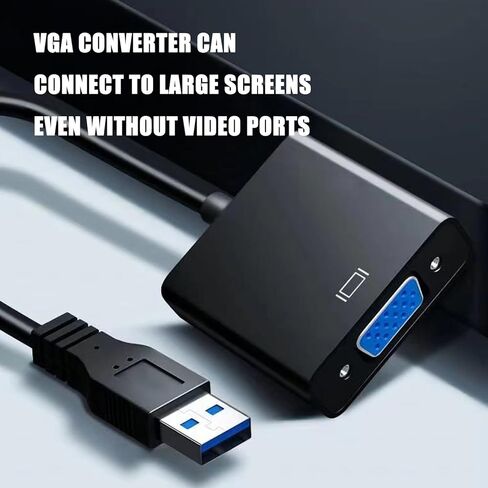 USB3.0 إلى محول VGA 1080P محول لأجهزة الكمبيوتر المحمول شاشة كمبيوتر شخصي العارض إخراج الفيديو دونغل مراقب العارض محول in Kuwait