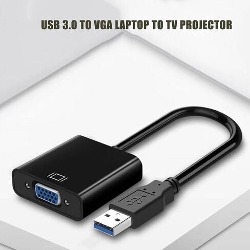 USB3.0 إلى محول VGA 1080P محول لأجهزة الكمبيوتر المحمول شاشة كمبيوتر شخصي العارض إخراج الفيديو دونغل مراقب العارض محول in Kuwait