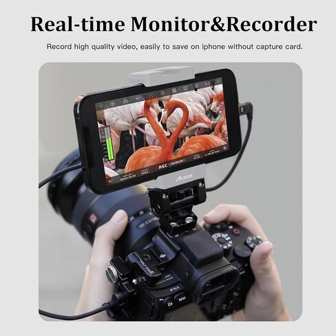 Accsoon SeeMo HDMI Video Transmitter Adapter for iOS Devices, 1080P 60FPS Video Capture Terminal, Real Time Live Streaming/Recording/Sharing, HDMI to USB-C Video Capture Adapter App Supported in Saudi Arabia