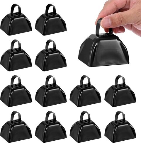 patikil 16pcs أجراس البقر لألعاب كرة القدم، 3 بوصة أجراس البقر للأحداث الرياضية السائبة الصاخبة صانعي الضوضاء المعدنية جرس البقرة مع مقبض لتشجيع المنافسة ماراثون الزفاف، أحمر in Saudi Arabia