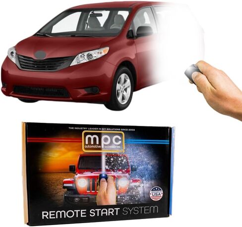 MPC Remote Starter Compatible with 2011-2014 Toyota Sienna |Gas| |G-Key| |Key to Start| with T-Harness - Factory Key Fob Activated - Firmware Preloaded in Saudi Arabia