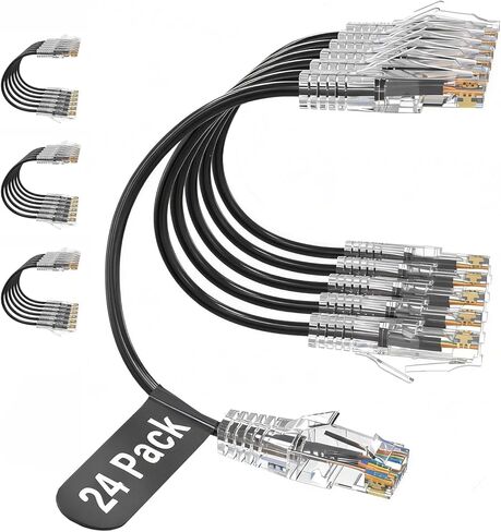 Jadaol Cat6A 1ft 24-Pack Patch Cables in Saudi Arabia