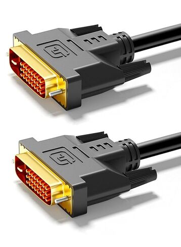 Eaeon 5-FT Black DVI to DVI Cable Cord,DVI-D Cable,Male-to-Male Dual Link DVI-D Cable(24+1),Gold-Plated,Supports Resolutions Up to 2560x1600@60Hz/1080p for PC,Desktop,Gaming,Monitor,Projector,Display in Saudi Arabia