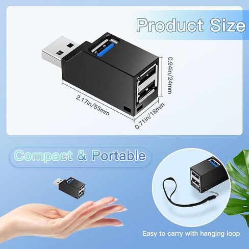 محور USB، USB 3.0 3 منافذ، مقسم USB للسيارة عالي السرعة، التوصيل والتشغيل لأجهزة MacBook، Mac Pro/Mini، iMac، Surface Pro، XPS، الكمبيوتر المحمول، محركات أقراص فلاش USB، محرك الأقراص الصلبة المحمول، مشعاع USB، الماسح الضوئي، الهاتف المحمول in Kuwait