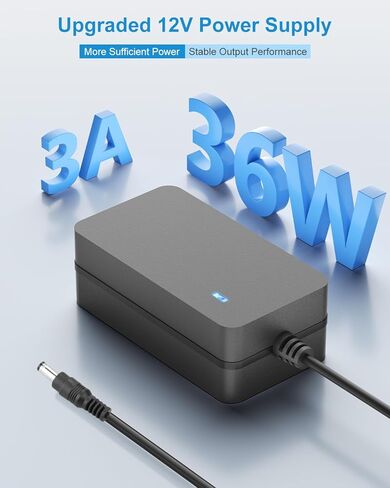 ALITOVE 12 Volt Power Supply 3A 36W Universal AC Adapter 100-240V 50-60hz to DC 12V Power Cord 3Amp 2.5A 2A 6.5ft with 14 Tips for LED Strip Light CCTV Security Camera PC Monitor DVD Player and More in Saudi Arabia