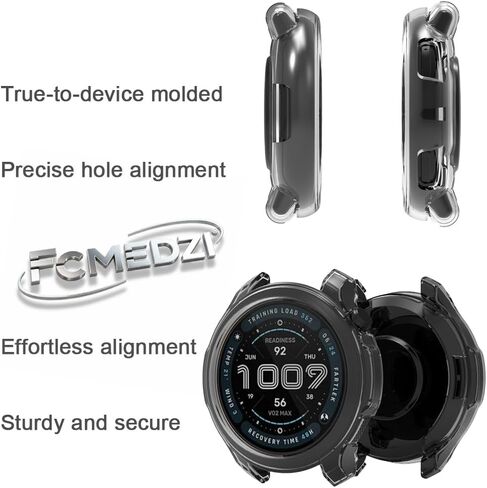 واقي شاشة الساعة الذكية متوافق مع Amazfit Balance 2، غطاء إطاري ناعم من مادة TPU وطبقة حماية من الزجاج المقسى (عبوة من 3+1) in Saudi Arabia