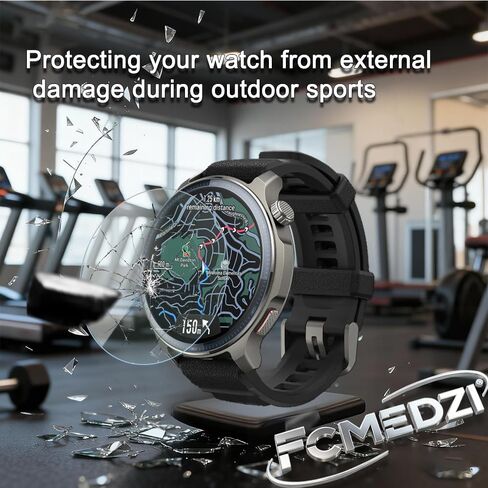 واقي شاشة الساعة الذكية متوافق مع Amazfit Balance 2، غطاء إطاري ناعم من مادة TPU وطبقة حماية من الزجاج المقسى (عبوة من 3+1) in Saudi Arabia