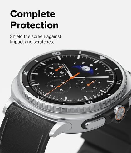 Ringke Tempered Glass Pro [سهل التركيب للغاية] متوافق مع واقي الشاشة الكلاسيكي Samsung Galaxy Watch 8 (46 مم)، جراب صديق للكسر وصلابة 9H - عبوتان in Saudi Arabia