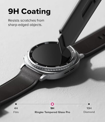 Ringke Tempered Glass Pro [سهل التركيب للغاية] متوافق مع واقي الشاشة الكلاسيكي Samsung Galaxy Watch 8 (46 مم)، جراب صديق للكسر وصلابة 9H - عبوتان in Saudi Arabia