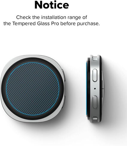 Ringke Tempered Glass Pro [سهل التركيب للغاية] متوافق مع واقي الشاشة الكلاسيكي Samsung Galaxy Watch 8 (46 مم)، جراب صديق للكسر وصلابة 9H - عبوتان in Saudi Arabia