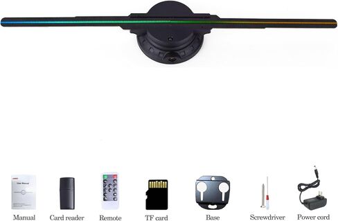 3dhologramfan 16.5 in Led Holographic Fan Display Supports Wifi Connection, Tabletop HD Led Projector Display With 1500 Videos For Events, Trade Shows, Store Counter Advertising in Saudi Arabia