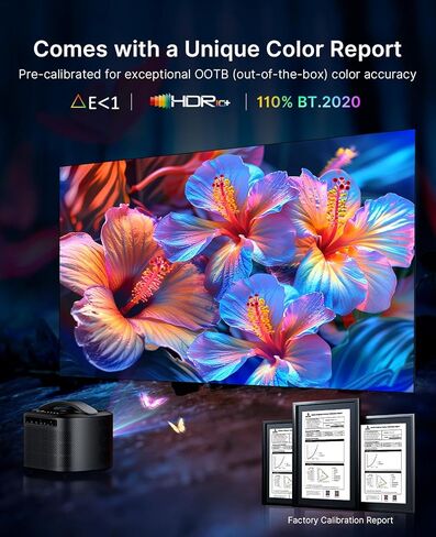 NexiGo TriVision Ultra, 4K Tri-LED-Laser Portable Projector, 2600 Lumens, No Laser Speckle, No Eye Strain, Dolby Vision, HDR10+, Backyard/Home Theater with 3D, 30W DTS Virtual:X (Renewed) in Saudi Arabia