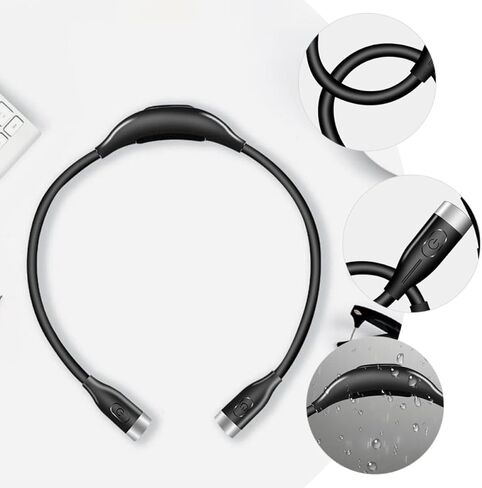 مصباح قراءة للرقبة قابل لإعادة الشحن عبر USB، مصباح LED للكتب، حماية للعين بدون استخدام اليدين، رقبة معقوفة مرنة لوقت النوم والجري الليلي في الهواء الطلق in Saudi Arabia
