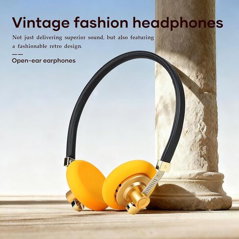 سماعات رأس okcsc G40 Vintage مفتوحة الظهر، جمالية 90s Y2K، مع محرك 40 مم، وسادات أذن إسفنجية قابلة للتبديل، وعصابة رأس من الفولاذ المقاوم للصدأ قابلة للتعديل، وحقيبة تخزين محمولة، لأجهزة الموضة، 3.5 مم in Saudi Arabia