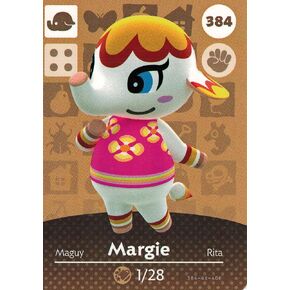 Nintendo Animal Crossing Happy Home Designer Amiibo Card Margie 384/400 USA Version in Kuwait