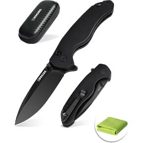 سكين جيب قابل للطي (EDC) - مع شفرة فولاذية 2.99 بوصة 8Cr14MoV ومقبض G10، - سكاكين قابلة للطي خفيفة الوزن مع مشبك للتخييم والمشي لمسافات طويلة والصيد والبقاء على قيد الحياة متعدد السكاكين (أخضر) in Kuwait