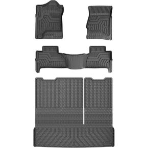 T TGBROS for Toyota Tacoma Floor Mats 2024-2025 2026 All Weather Floor Liners Bed Liner for Tacoma Accessories Double Cab Car Mats Set Non-Slip TPE Black(Automatic Transmission Only, No Hybrid) in Kuwait