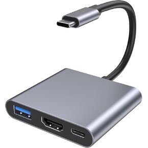 [معتمد من MFi] محول USB C إلى HDMI 4K@60 هرتز 3 في 1 لهاتف iPhone 17/16/15، محول من النوع C إلى HDMI مع منفذ شحن PD 100 وات، USB 3.1 متوافق مع MacBook Pro/Air iPad Pro إلى شاشة عرض التلفزيون in Kuwait