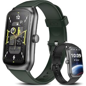 AMOLED Fitness Tracker Watch with 24/7 Heart Rate/SpO2/Sleep Monitor, IP68 Waterproof Smart Watch, Step Calorie Counter Pedometer Swimming Health Activity Trackers & SmartWatches for Women Men in Kuwait