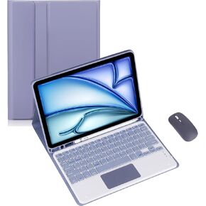 حافظة لوحة مفاتيح لجهاز Samsung Galaxy Tab S9(11") SM-X710/X716B لوحة مفاتيح قابلة للفصل، حافظة جلدية مغلفة بالكامل مع حامل قلم مدمج (أخضر، إضاءة خلفية وماوس) in Kuwait