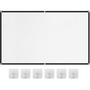Projector Screen, 4K HD Home Movie Projection Screen, 60"|72"|84"|100"|120"|150" Anti-Crease Theater Screens Indoor Outdoor(Size:72 INCH) in Kuwait