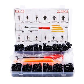 مجموعة متنوعة من 2080 قطعة من مشابك تثبيت مصدات السيارات - 33 مقاسًا من المشابك البلاستيكية للسيارات - مشابك التثبيت - لسيارات جنرال موتورز فورد تويوتا هوندا كرايسلر معظم السيارات in Kuwait