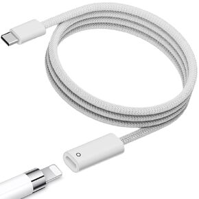 كابل محول شاحن قلم رصاص لجهاز Apple Pencil الجيل الأول لجهاز iPad 10th 11 (A16)، محول USB C إلى قلم رصاص لجهاز iPencil 1st، USB-C إلى كابل دونغل موصل شحن قلم Lightning 3.3FT in Kuwait