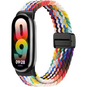 حزام مجدول من النايلون متوافق مع سوار Xiao Mi Band 8/9/10، حزام مطاطي للنساء والرجال in Kuwait