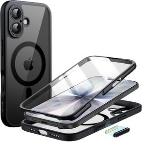 JETech Case for iPhone 17 Pro Max 6.9-Inch with Built-in Tempered Glass Screen Protector and Camera Control Button, Compatible with MagSafe, 360 Degree Full Body Cover (Orange) in Kuwait