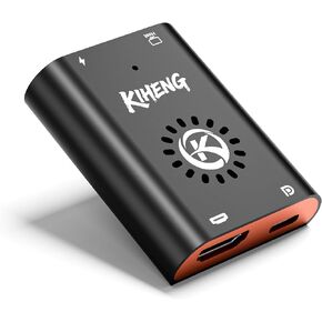 محول طاقة مزدوج العرض USB C إلى HDMI وUSB C إلى نظارات Xreal/Viture/RayNeo AR أو شاشات HDMI/Type C أثناء الشحن لجهاز Steam Deck، وROG Ally، وSwitch، ومتوافق مع 4K 144 هرتز|مروحة تبريد مدمجة in Kuwait