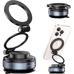 2025 Upgraded Metal 360° Adjustable Vacuum Suction Cup Phone Mount [98LB Suction], Magnetic Phone Holder for Car, Foldable Portable iPhone Holder Magsafe Car Mount in Saudi Arabia