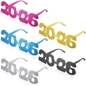LEIFIDE 30 Pcs 2026 Glasses New Year Eve Eyeglasses Glitter 2026 Plastic Eyeglasses for Party Favors Photo Booth Props in Saudi Arabia