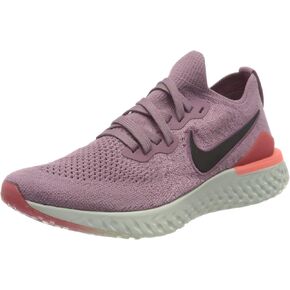 Nike Women's Epic React Flyknit Running Shoes (7.5, Plum Dust/Black/Ember Glow) in Kuwait