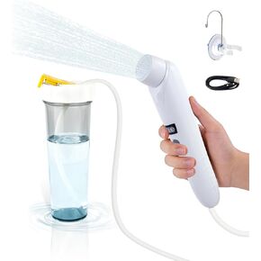 دش محمول للتخييم - مضخة دش في الهواء الطلق 8000 مللي أمبير في الساعة مع 5 أوضاع للضغط ، وشاشة LED ، و IPX8 مقاومة للماء ، وتصميم خفيف الوزن للمشي لمسافات طويلة ، والسفر ، وتنظيف الحيوانات الأليفة ، والطوارئ in Kuwait