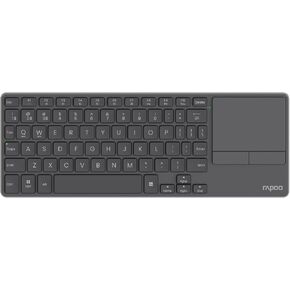 لوحة مفاتيح Rapoo E900T Mini اللاسلكية مع لوحة اللمس، لوحة مفاتيح HTPC متعددة الأجهزة للتلفزيون المتصل بالكمبيوتر/الكمبيوتر اللوحي/Steam Deck/وحدة التحكم في الألعاب/Raspberry Pi/Mini PC - تدعم إيماءات اللمس لنظامي التشغيل Windows وMac in Kuwait