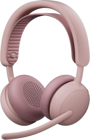 Logitech Zone Wireless 2 ES - Noise-Canceling Wireless Headset with Adaptive Hybrid ANC, Bluetooth - Rose in Saudi Arabia